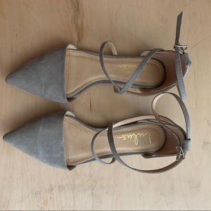 Lulus rayna suede  pointed flats size8